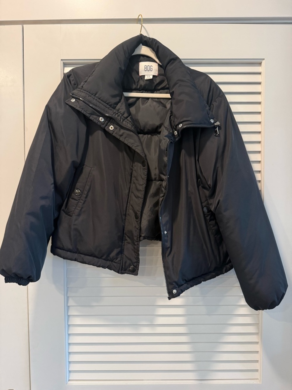 BDG Black Quilted Puffer Jacket